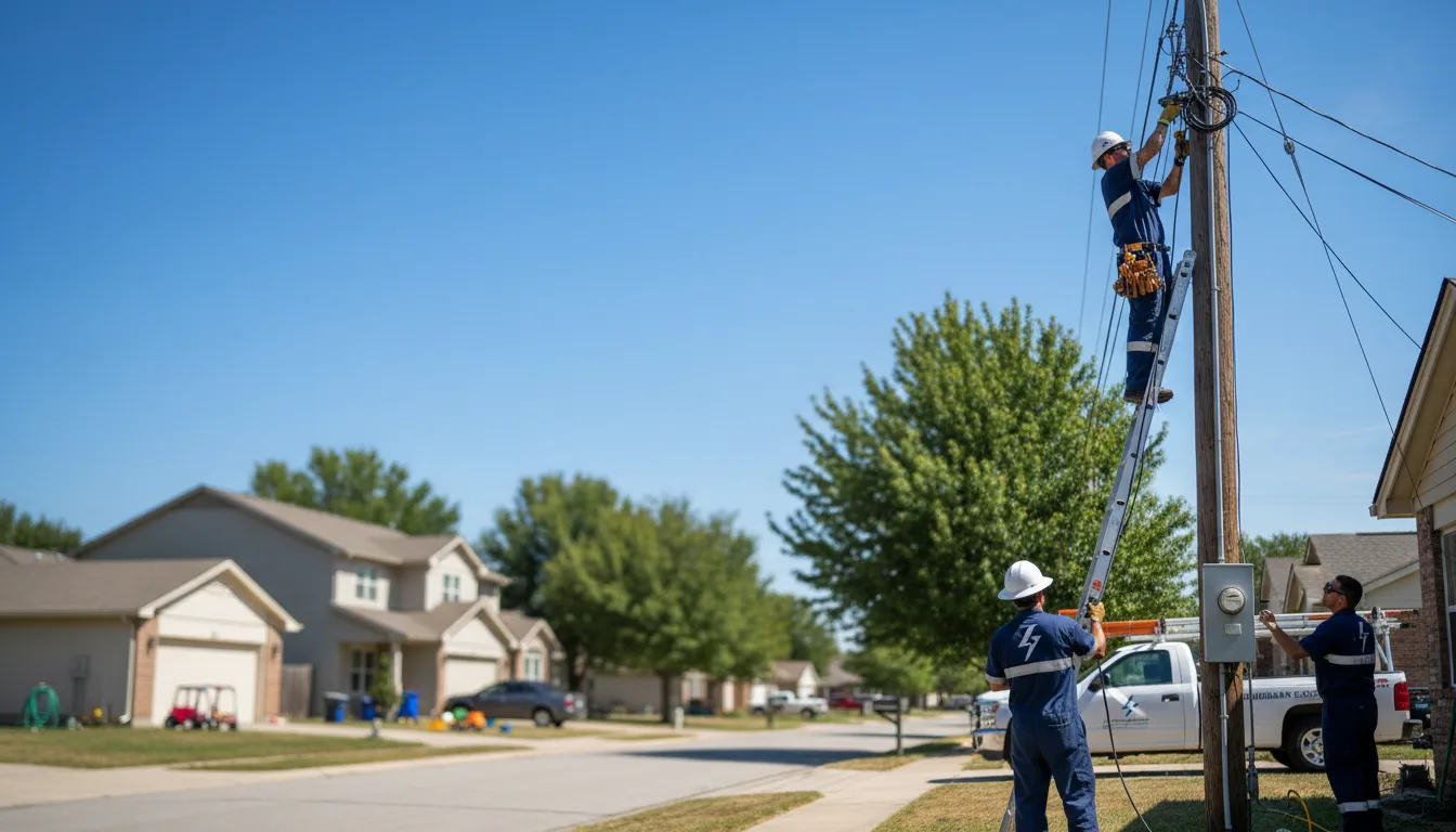 Residential electrician providing installation services in Van Buren, AR